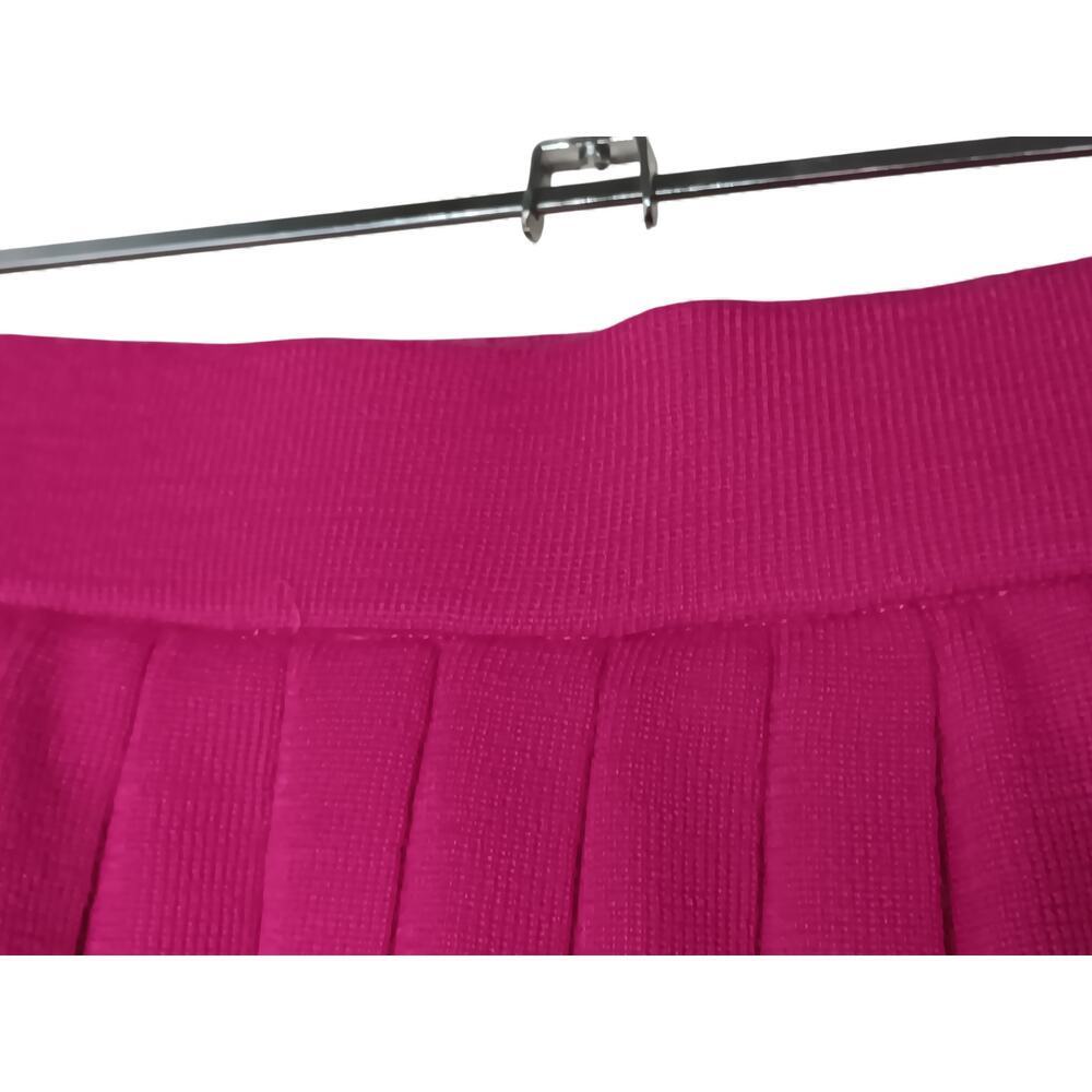 Authentic Yves Saint Laurent Pink Pleated Wool Blend Skirt Lined SZ 4-6 - Picture 8 of 16